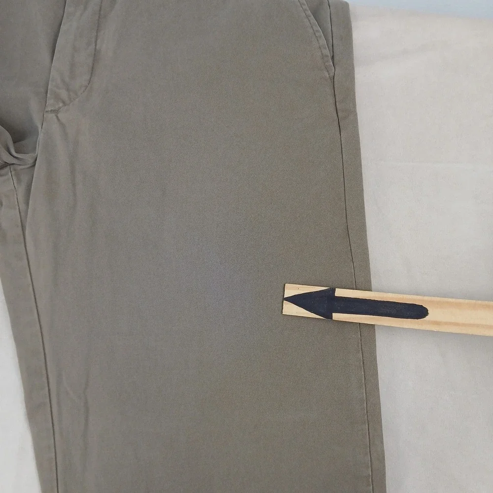 Banana Republic Boot Cut Chino 34x32 Mens Pants Brown FLAW